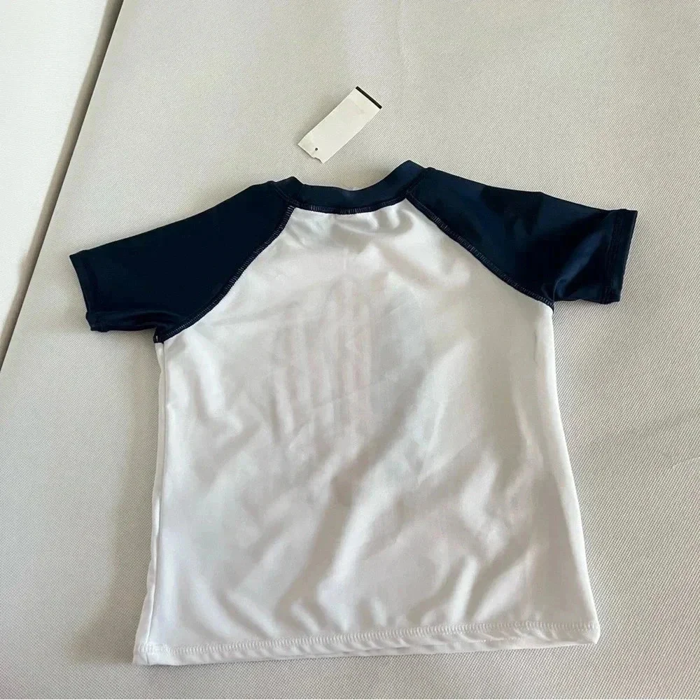 Jumping Beans Rashguard Size 2 Toddler Boys Top Short Sleeve Surf Board Print